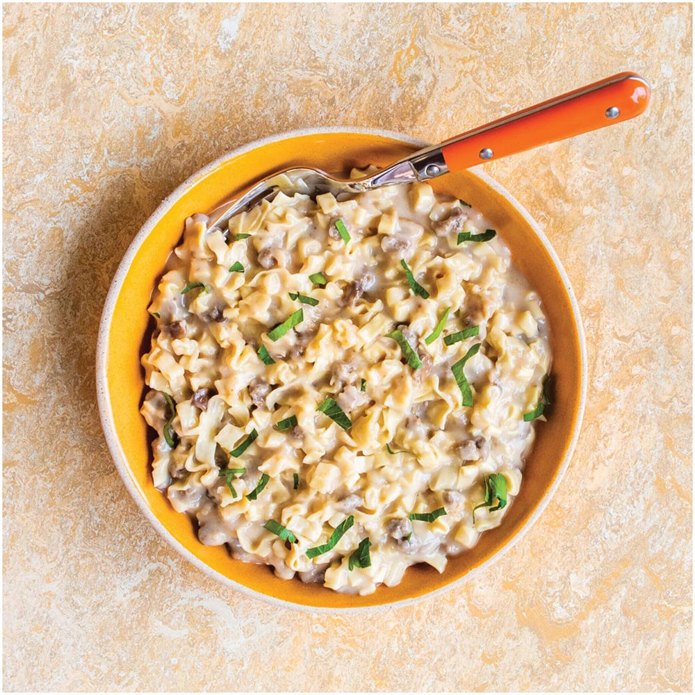 CLASSIC BEEF STROGANOFF WITH NOODLES