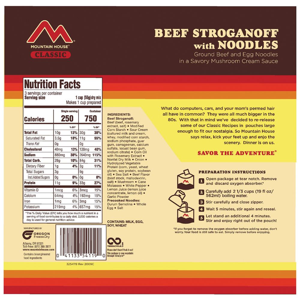CLASSIC BEEF STROGANOFF WITH NOODLES