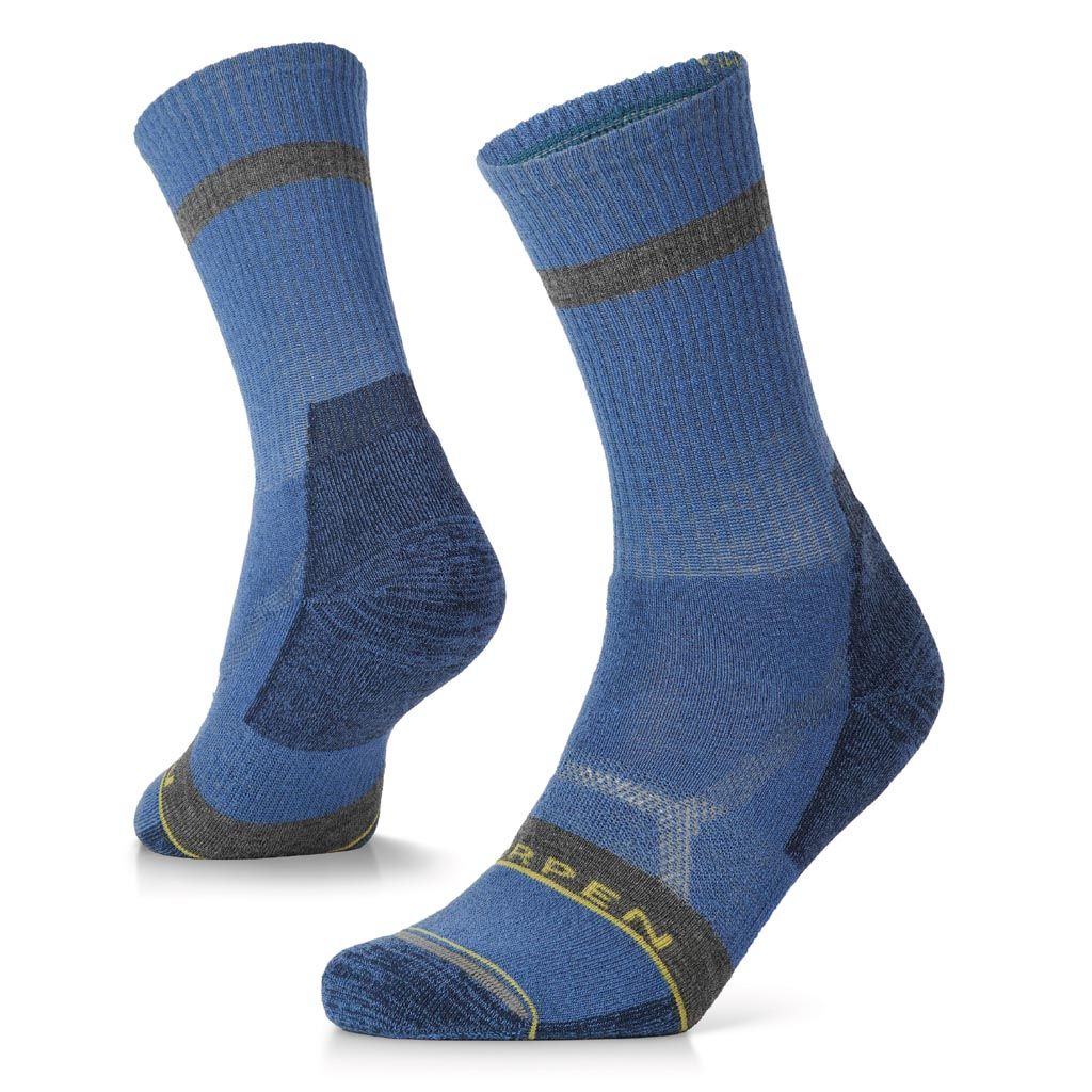 MERINO HIKE MIDWEIGHT CREW SOCKS BIJOU BLUE MEN'S LG