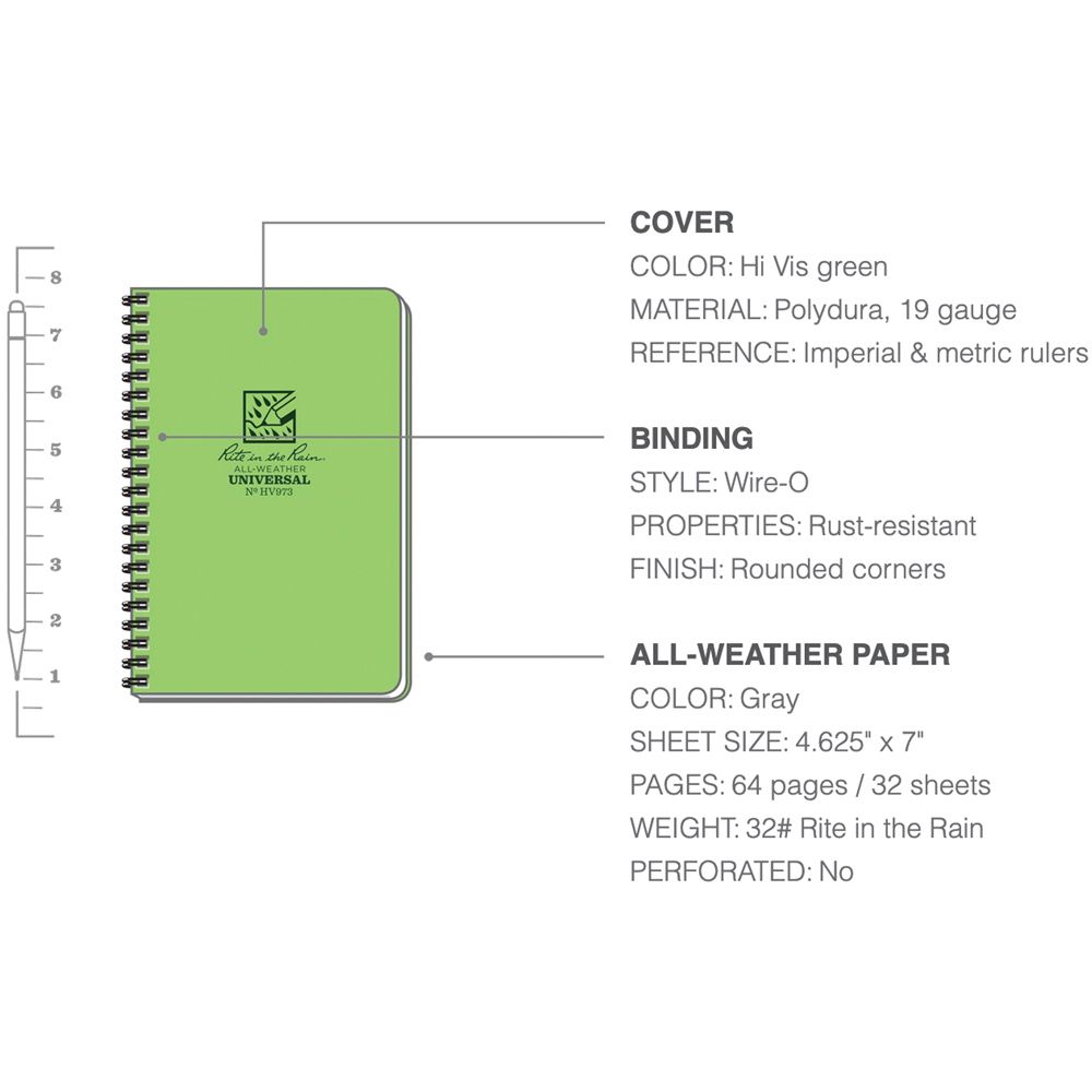 NOTEBOOK HVG 4.875 X 7