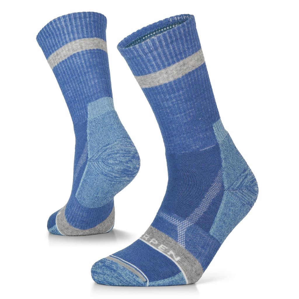 MERINO HIKE MIDWEIGHT CREW SOCKS BIJOU BLUE WOMEN'S MD