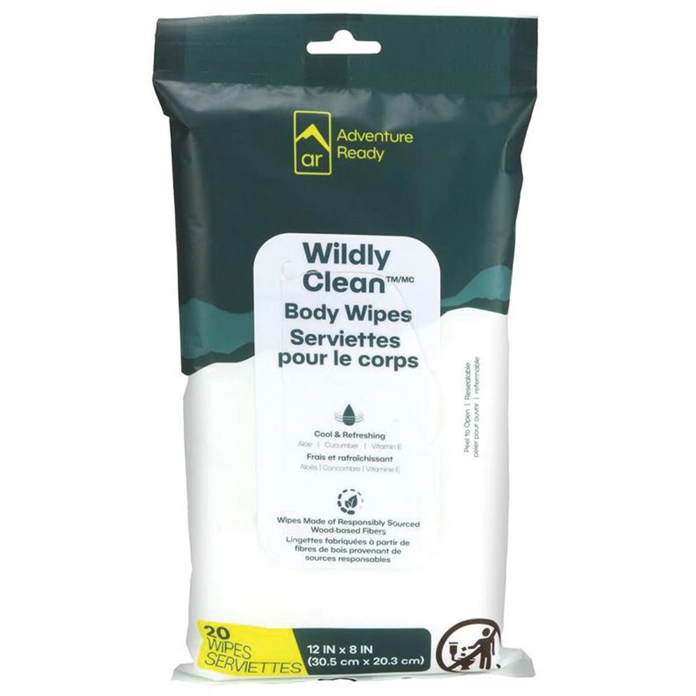 WILDLY CLEAN BODY WIPES 20 COUNT